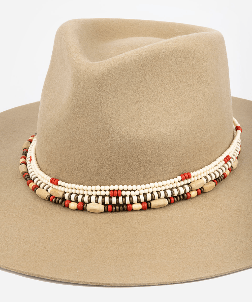 Layered Beaed Hat Band Western Cowboys Ladies Hat Decoration 