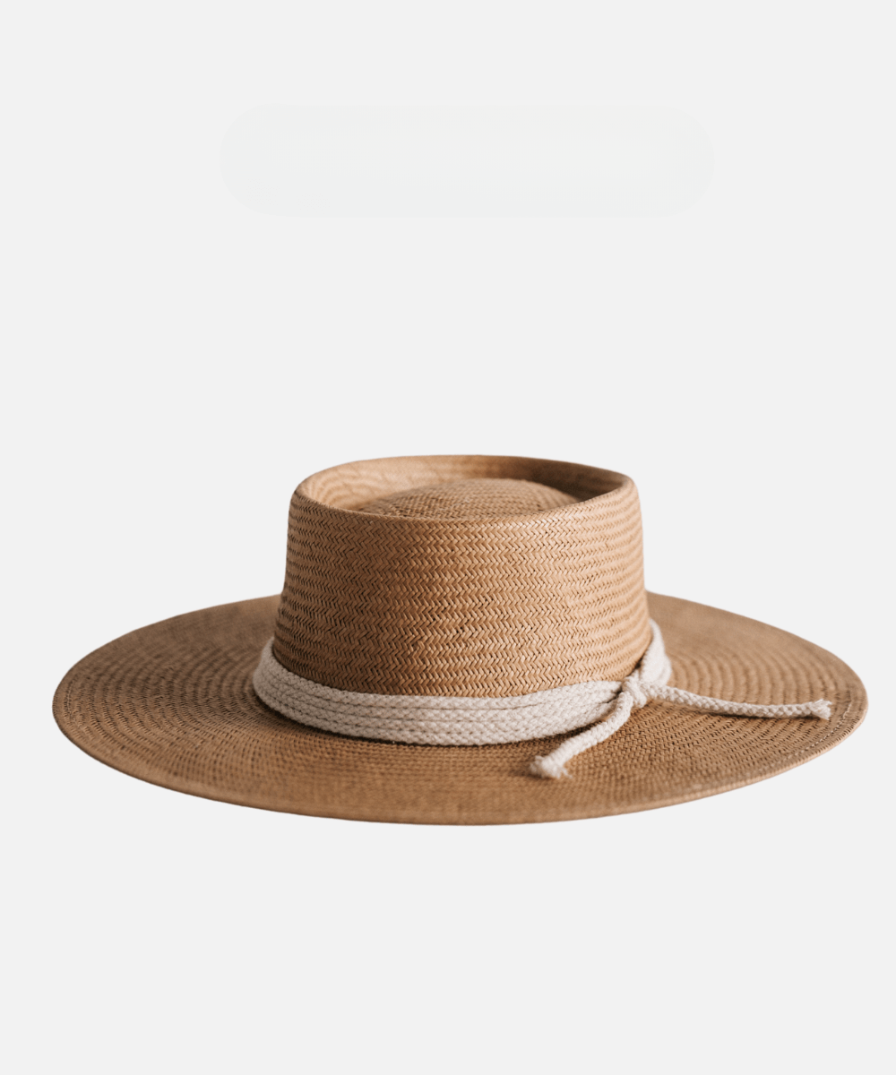 Bre - Natural Stiff Straw Pork Pie Hat | Gigi Pip display picture 1
