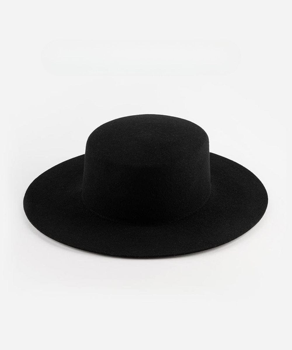 Gigi Pip Black Dahlia Boater Hat XS Womens Size‎ 55 Youth Large Gigi Pip BRE Wide Brim Pork Pie Straw Sun Hat for Women  main image 2
