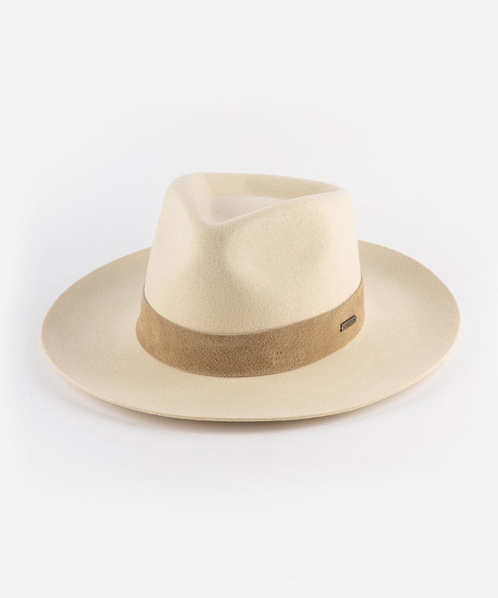 Gigi Pip ? Australian Wool With Suede Rim Hat New With Tags GIGI PIP Holly Rancher Hat Cream Wool Wide-Brim Fedora with  main image 4