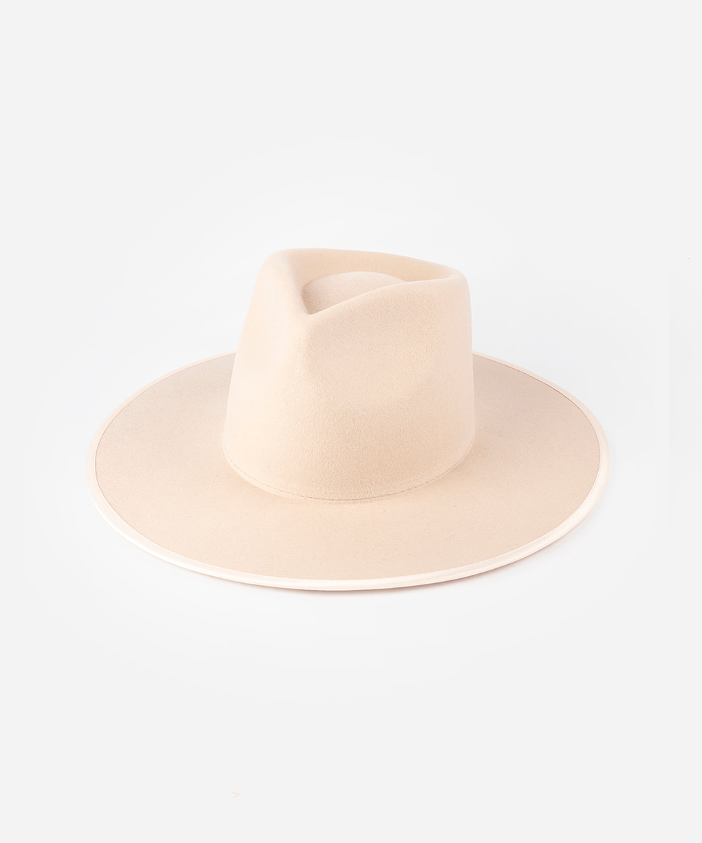 Gigi Pip Women\'s 100% Australian Wool Fedora Hat Beige Tan Size 57 GIGI PIP Australian wool Tan Felt Fedora with Black Lining main image 3