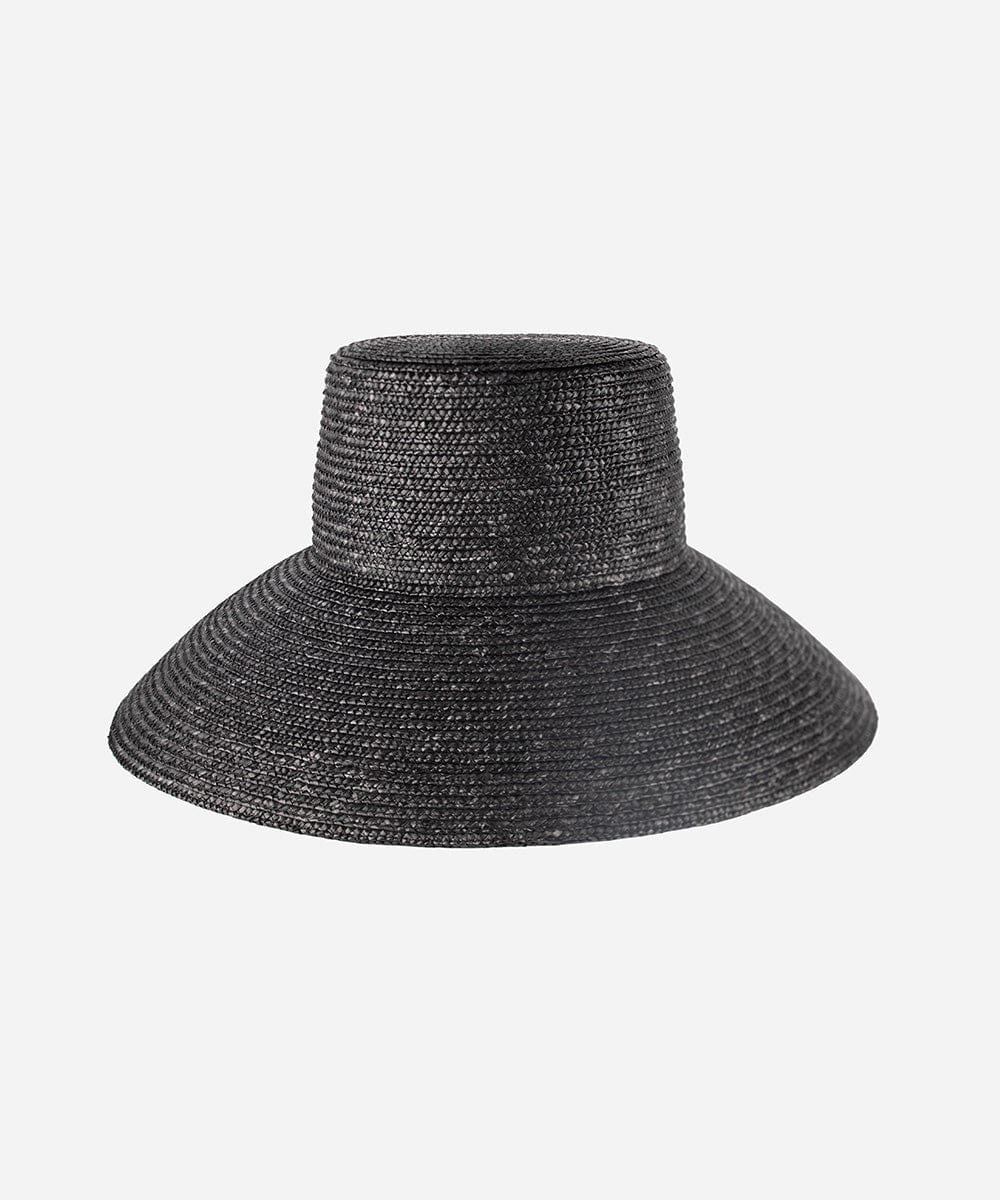 Boater Straw Black Hat Gigi Pip Gigi Pip BRE Wide Brim Pork Pie Straw Sun Hat for Women  main image 2
