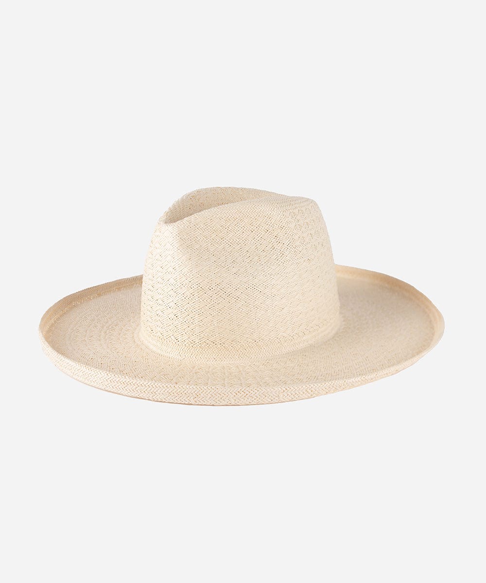 THE CARA LOREN PENCIL BRIM HAT with Braided Lariat - Cream/White XL (61) Cara Loren Pencil Brim Fedora | Stylish Wide Brim Felt Hat  main image 4